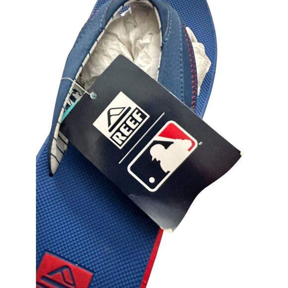 Reef Fanning X MLB Men's Flip Flop Sandals Chicago Cubs Bottle Opener NWT - Picture 8 of 10